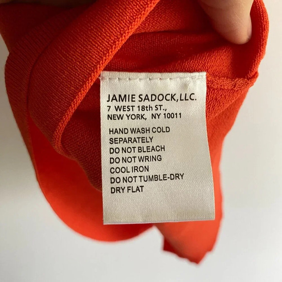 JAMIE Sadock Lightweight Knit Golf Polo  Tank Top Size M Orange - Picture 7 of 9